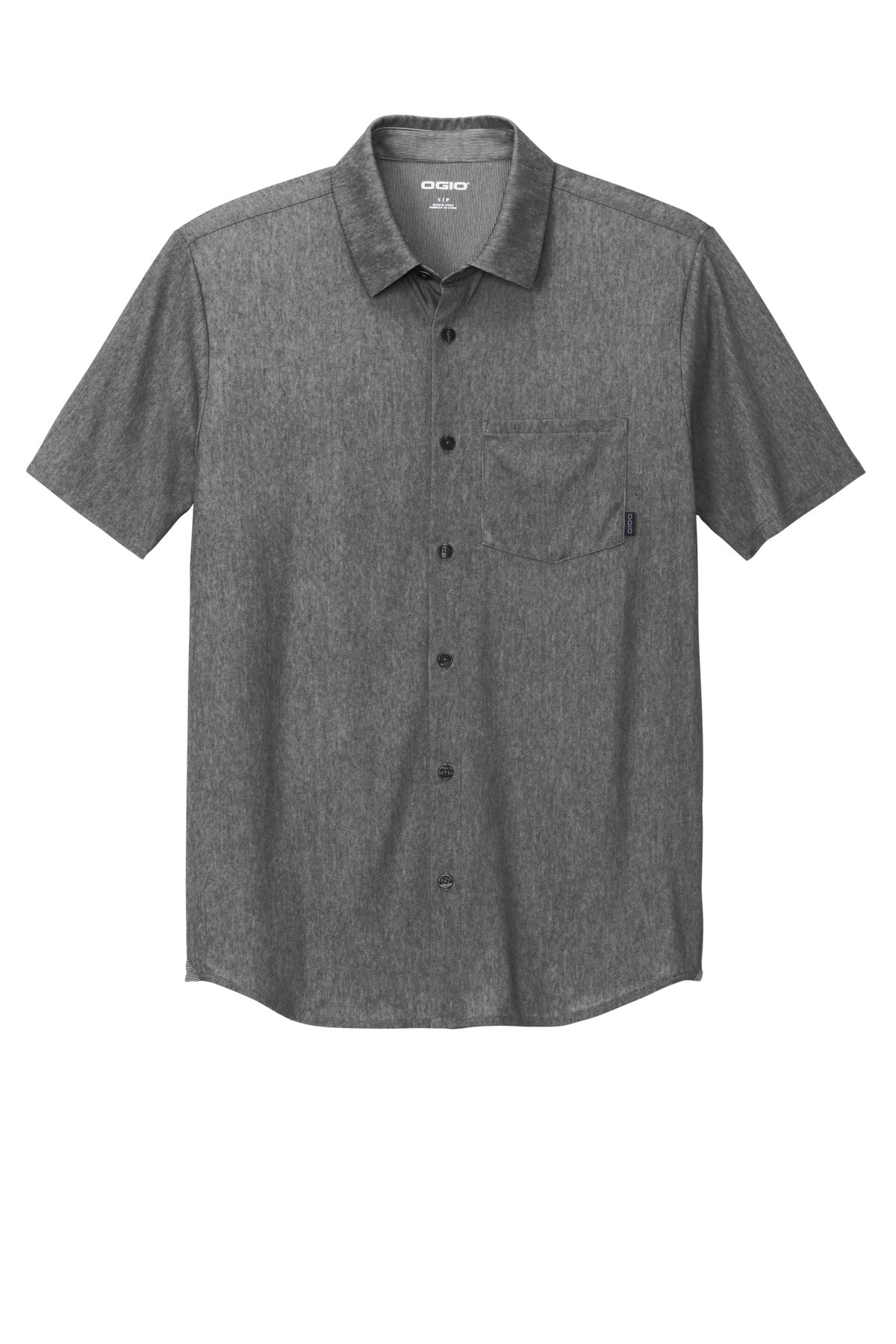 OGIO Extend Short Sleeve Button-Up - Blacktop Heather