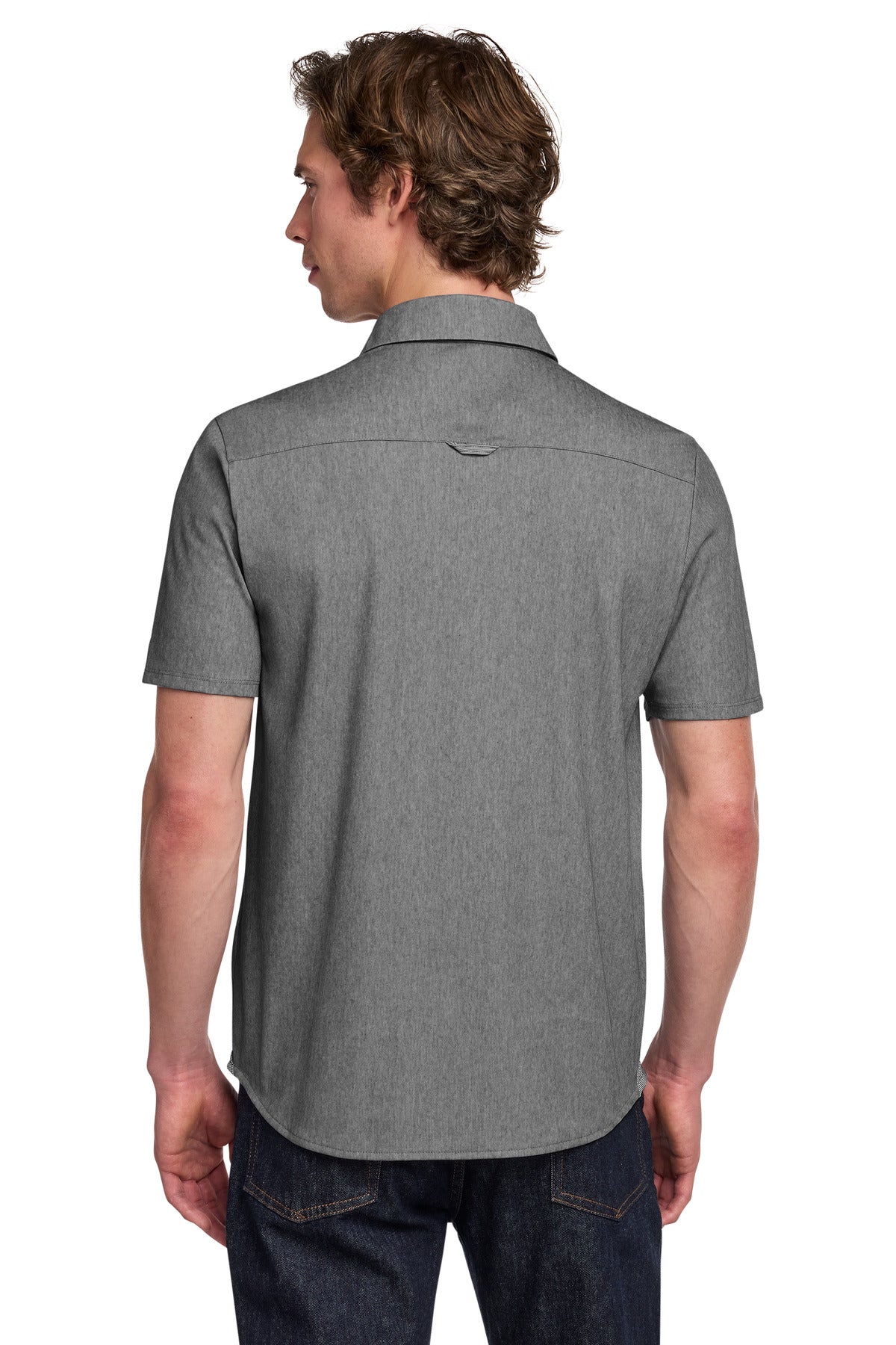 OGIO Extend Short Sleeve Button-Up - Blacktop Heather