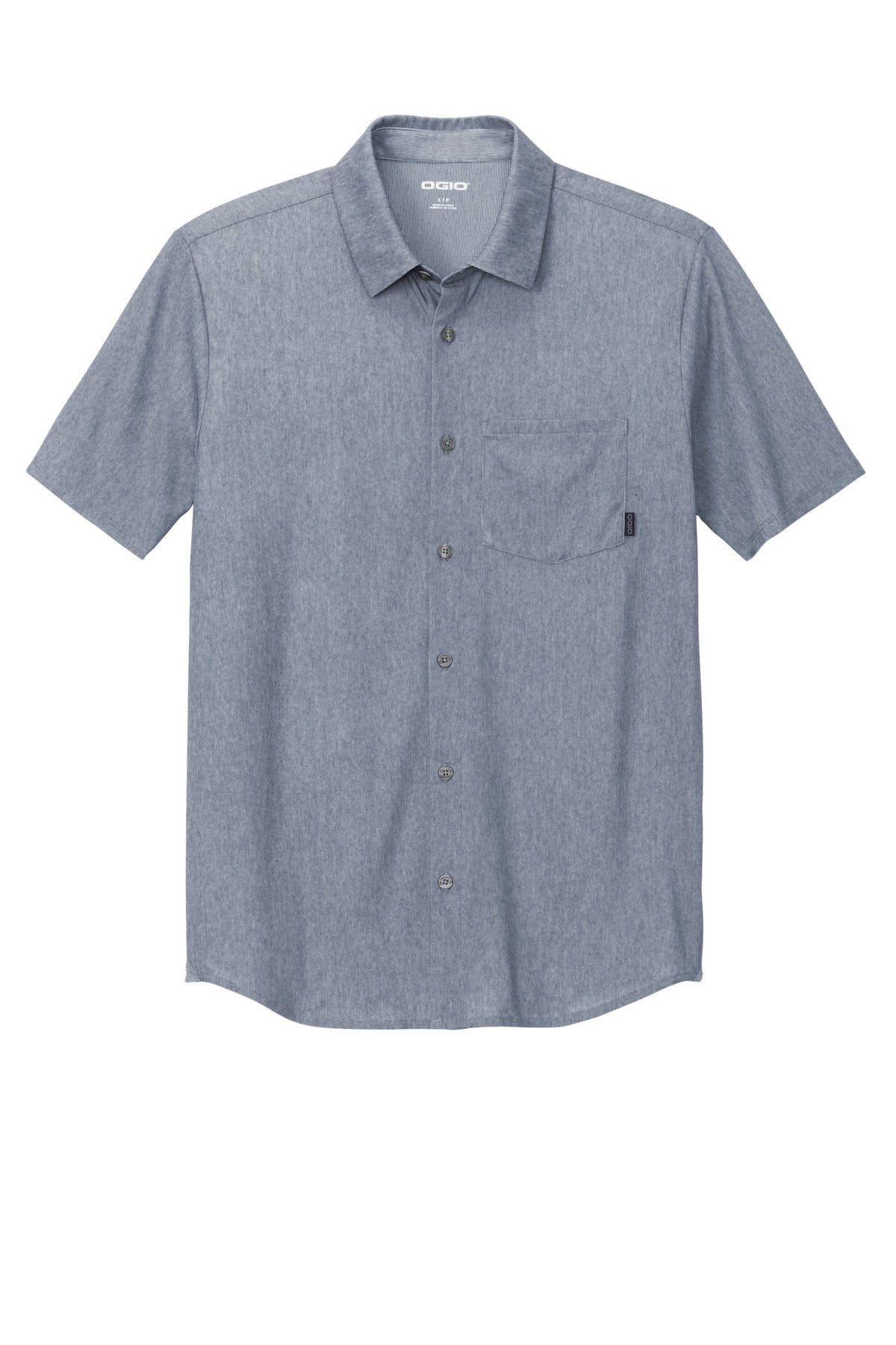 OGIO Extend Short Sleeve Button-Up - Deep Blue Heather