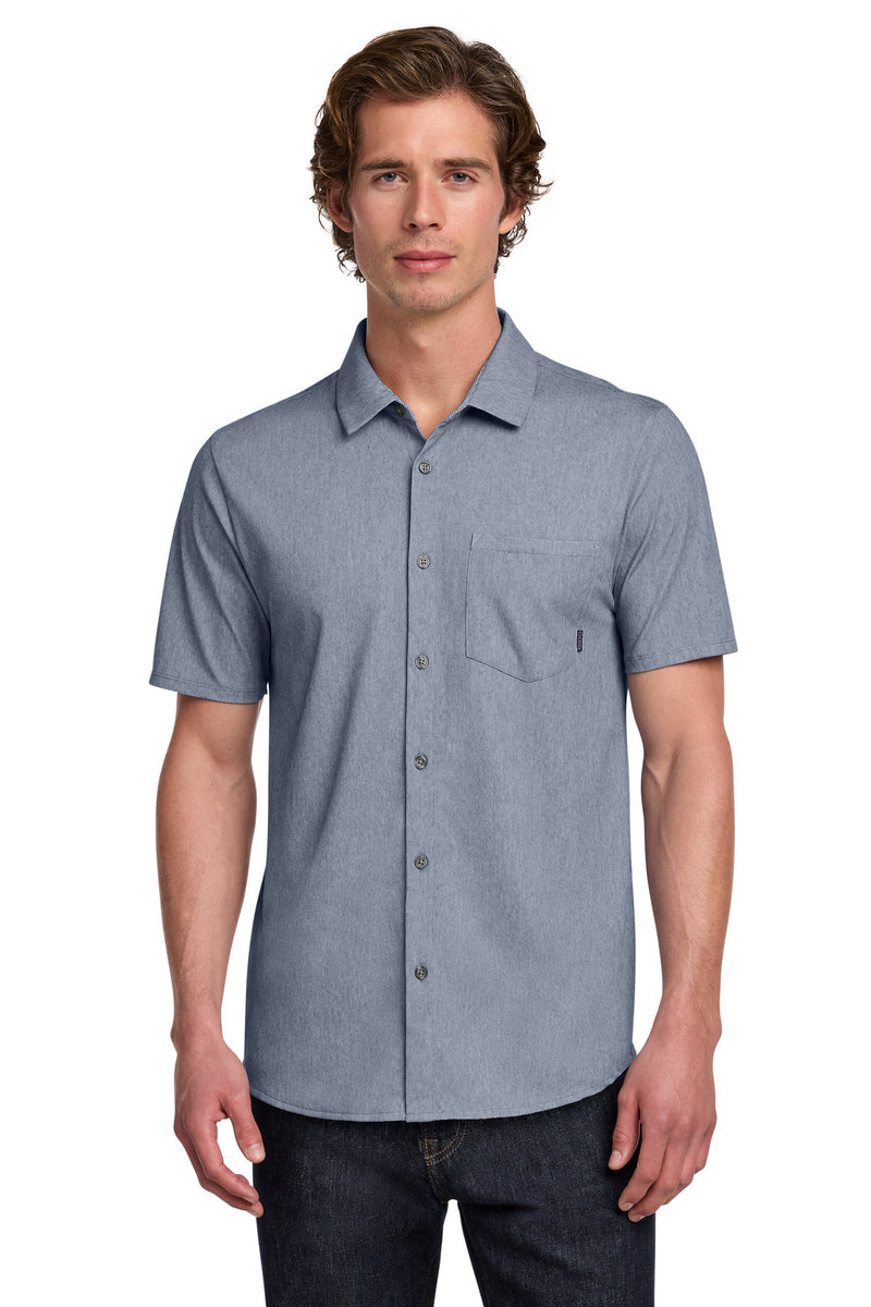 OGIO Extend Short Sleeve Button-Up - Deep Blue Heather