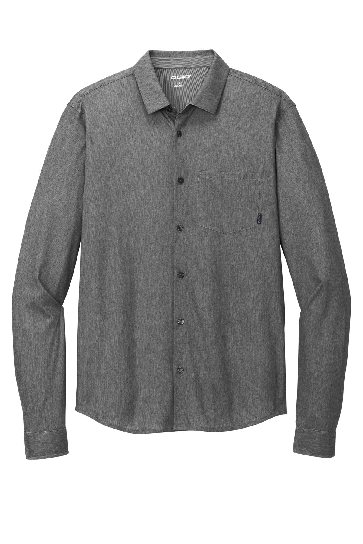 OGIO Extend Long Sleeve Button-Up - Blacktop Heather