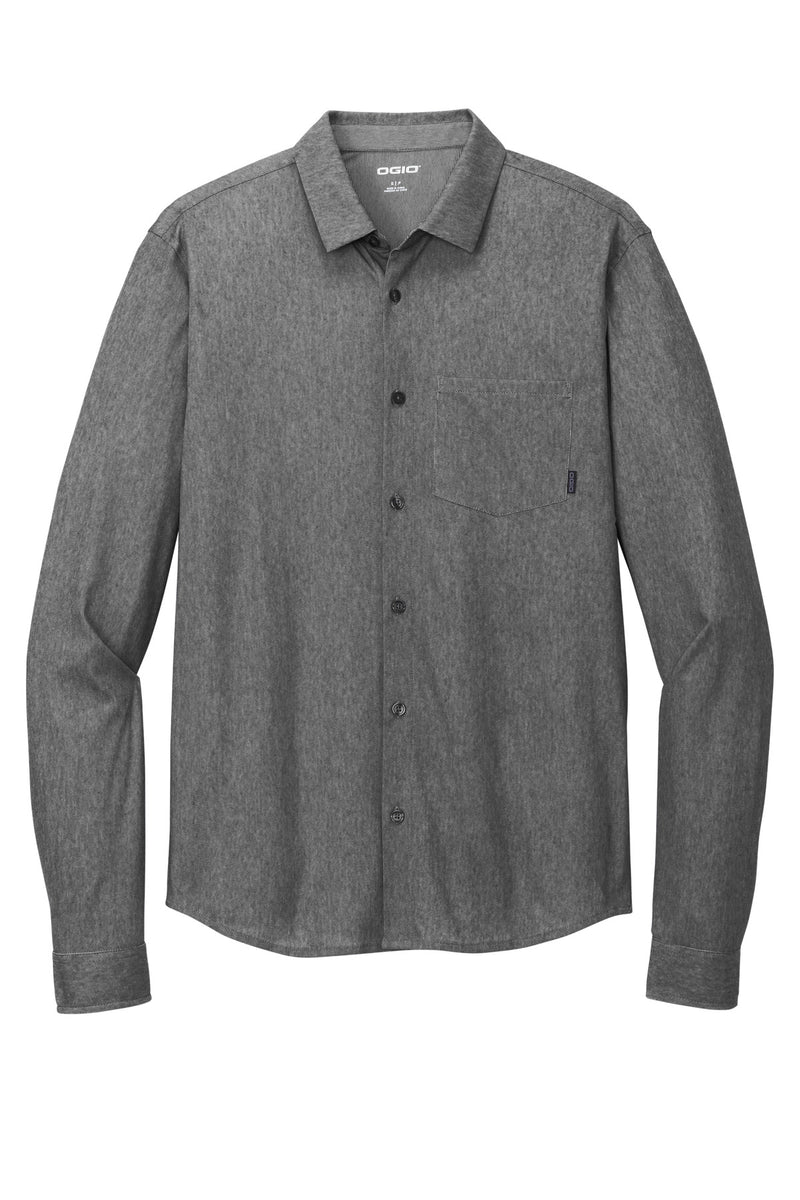 OGIO Extend Long Sleeve Button-Up - Blacktop Heather