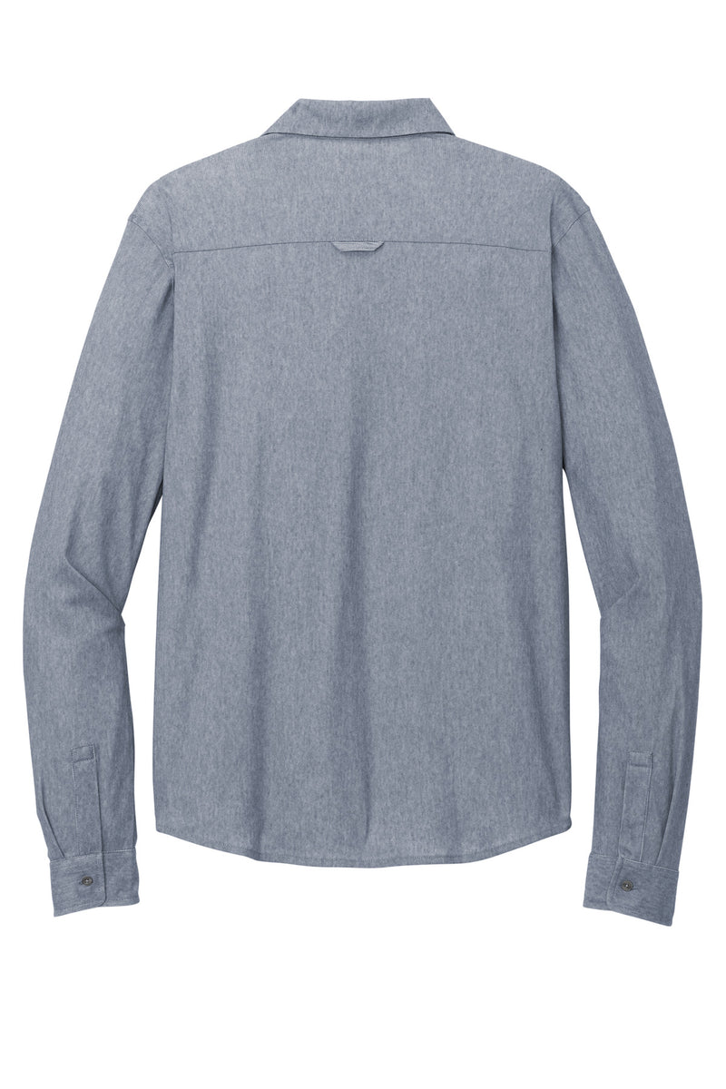 OGIO Extend Long Sleeve Button-Up - Deep Blue Heather