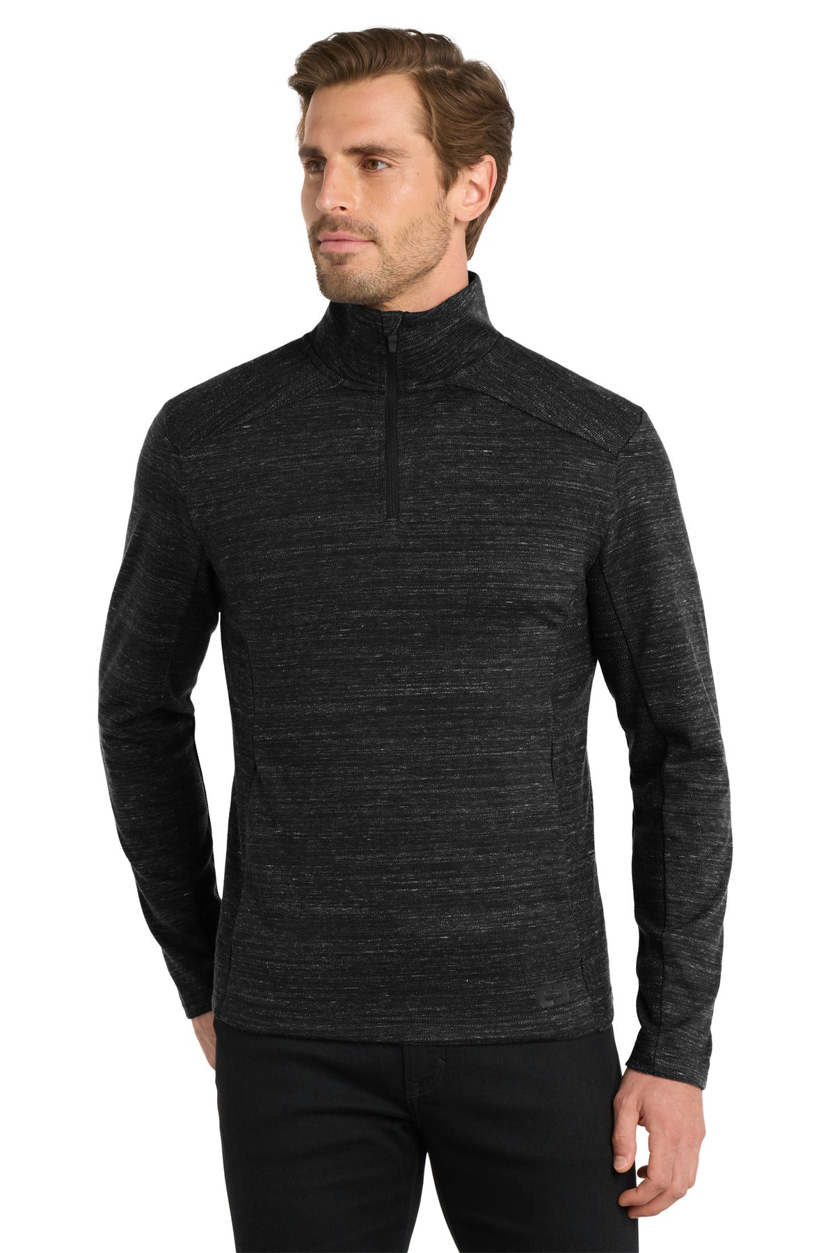 OGIO Flux 1/4-Zip - Blacktop Heather