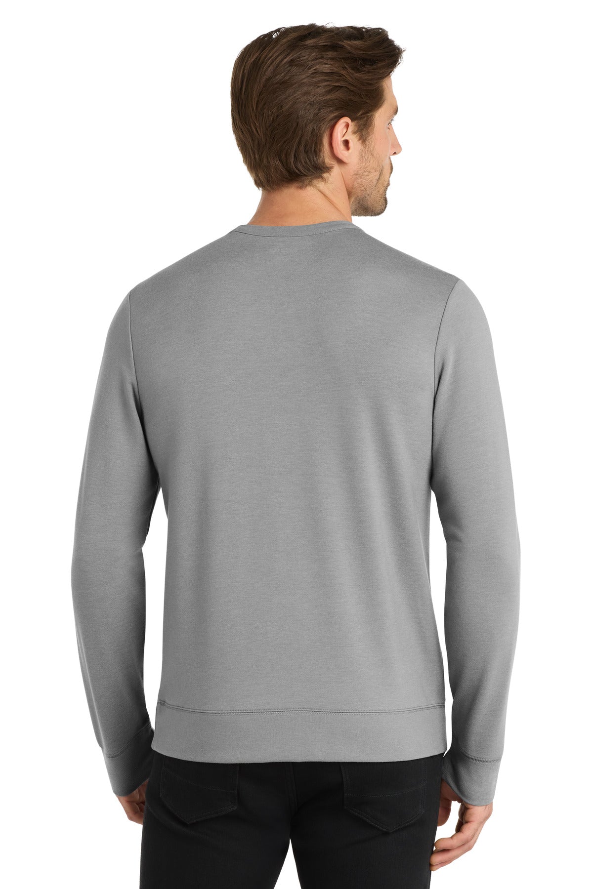 OGIO Luuma Flex Long Sleeve Crew - Petrol Grey Heather