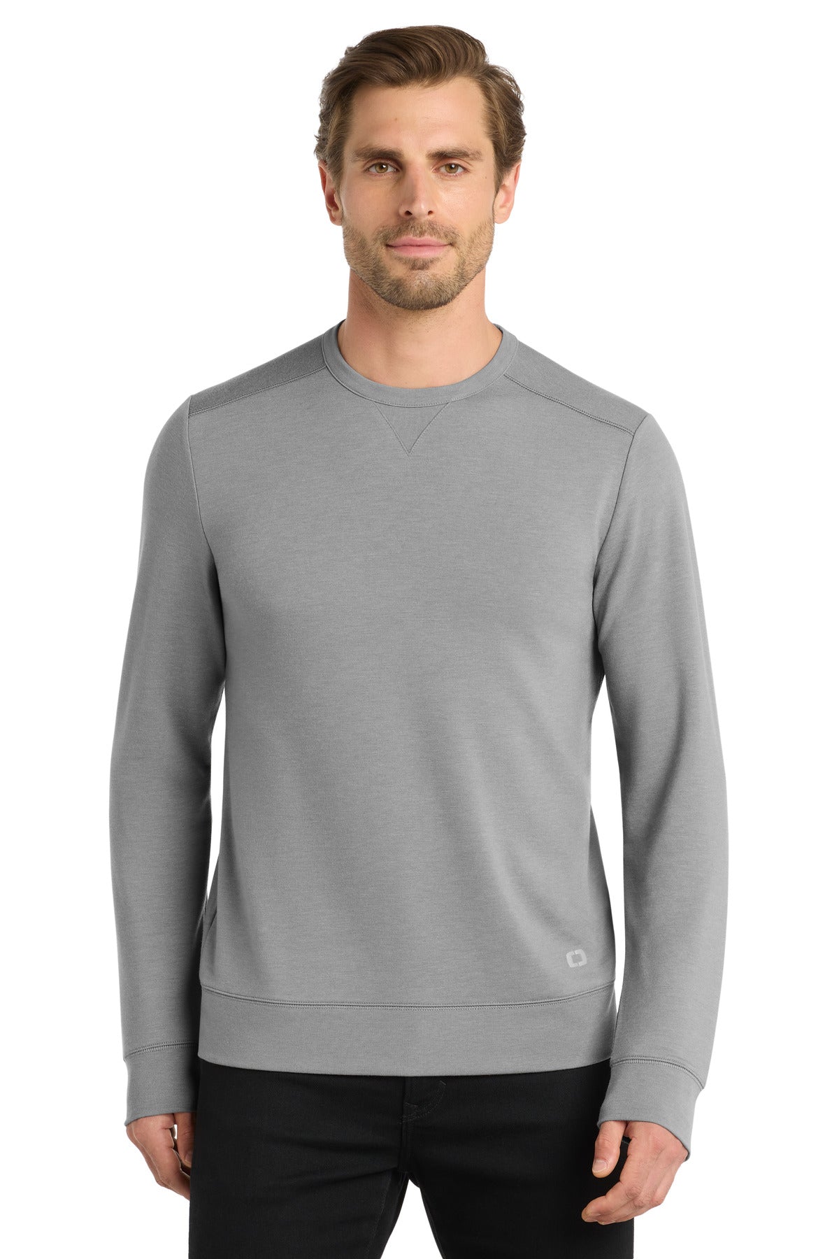 OGIO Luuma Flex Long Sleeve Crew - Petrol Grey Heather