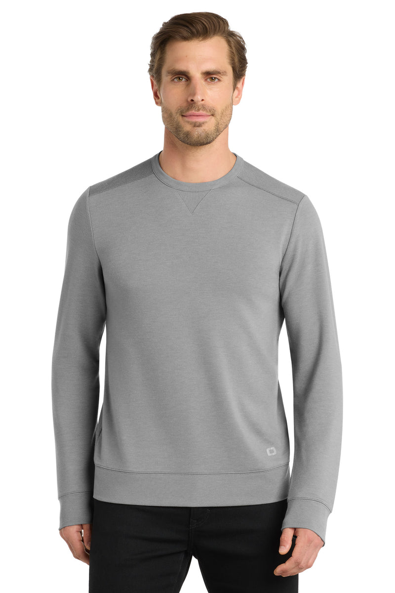 OGIO Luuma Flex Long Sleeve Crew - Petrol Grey Heather