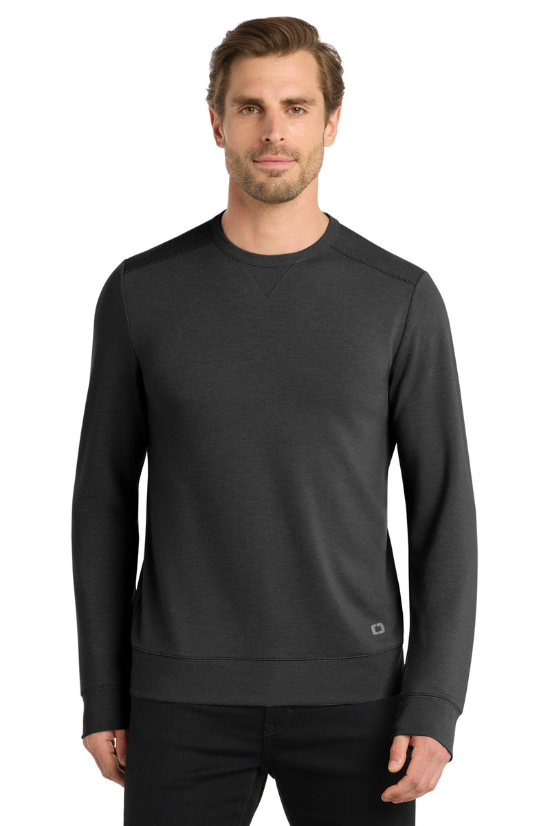 OGIO Luuma Flex Long Sleeve Crew - Tarmac Grey Heather