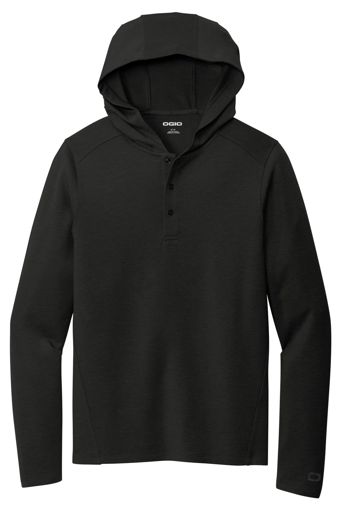 OGIO Luuma Flex Hooded Henley - Blacktop