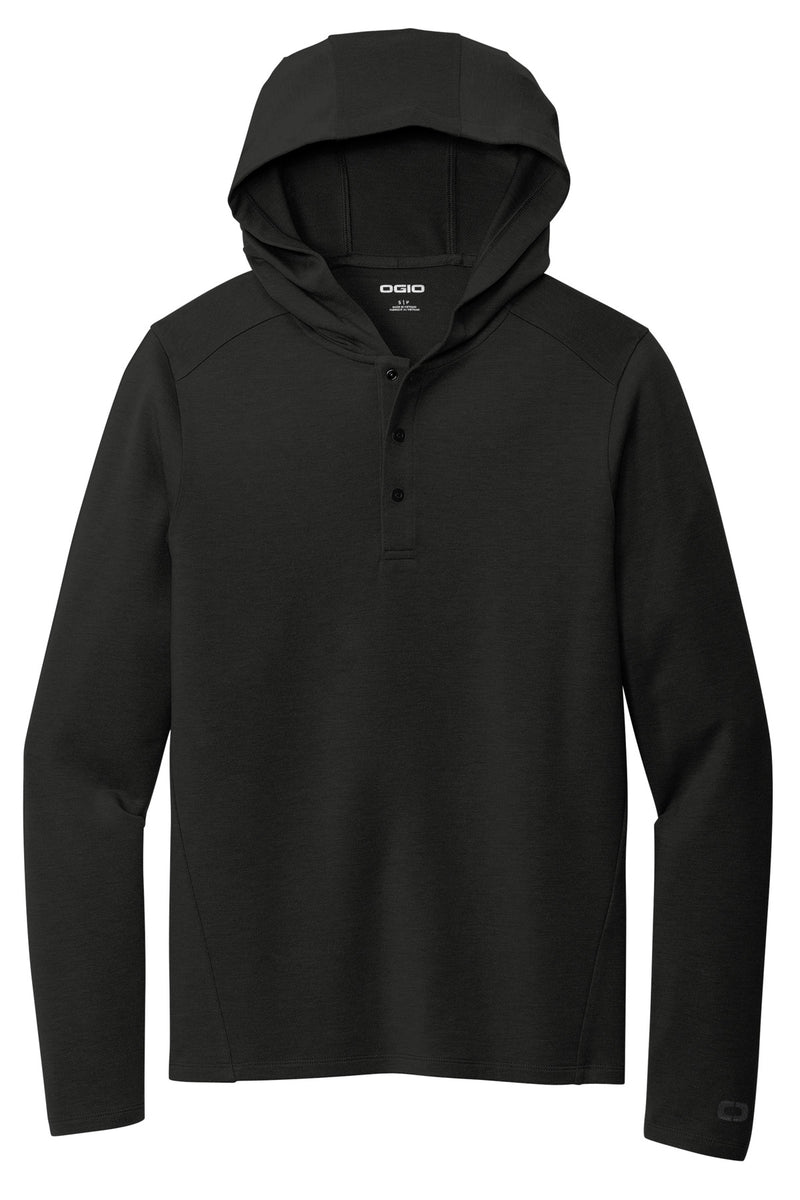 OGIO Luuma Flex Hooded Henley - Blacktop