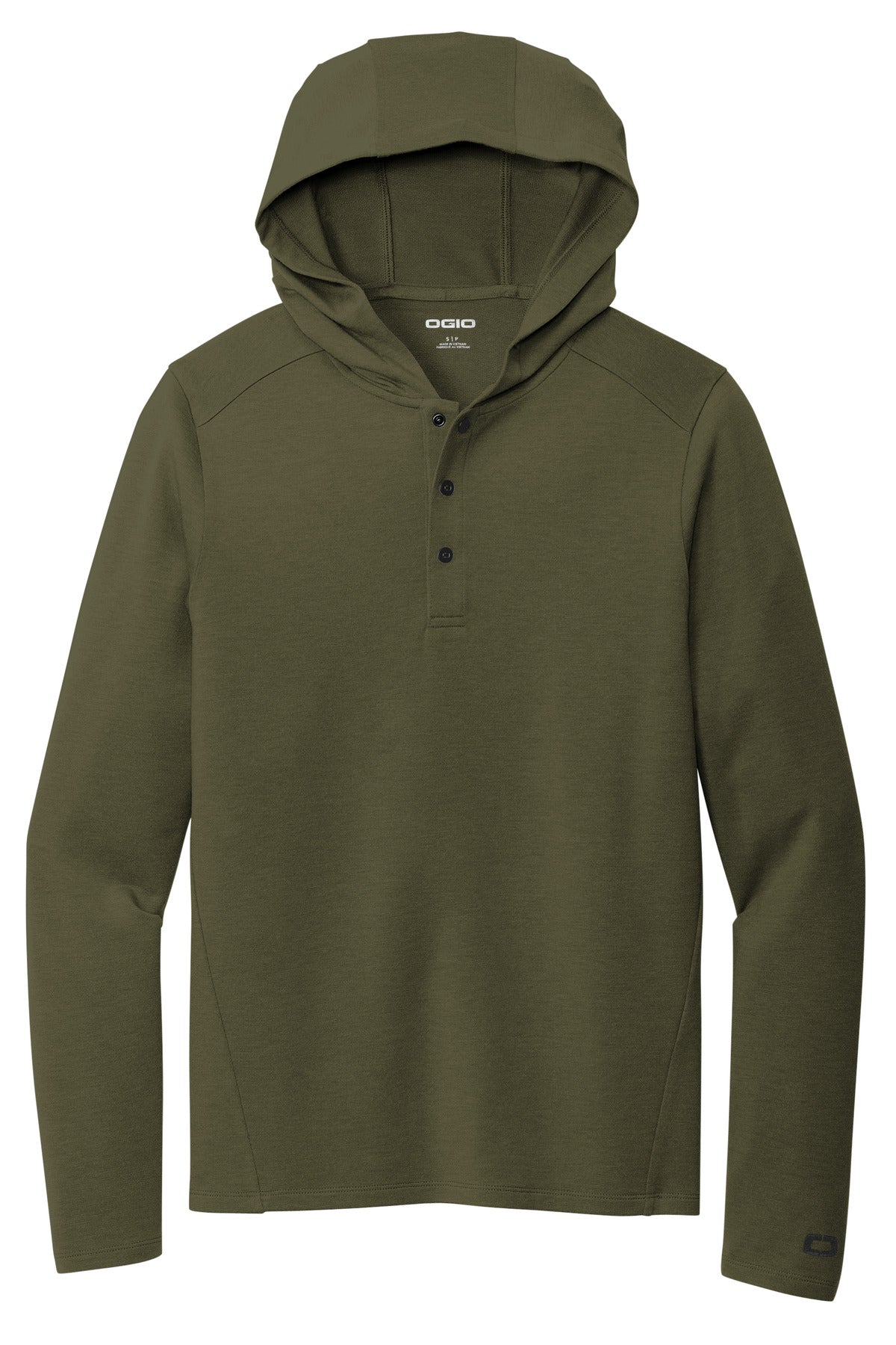OGIO Luuma Flex Hooded Henley - Deep Olive