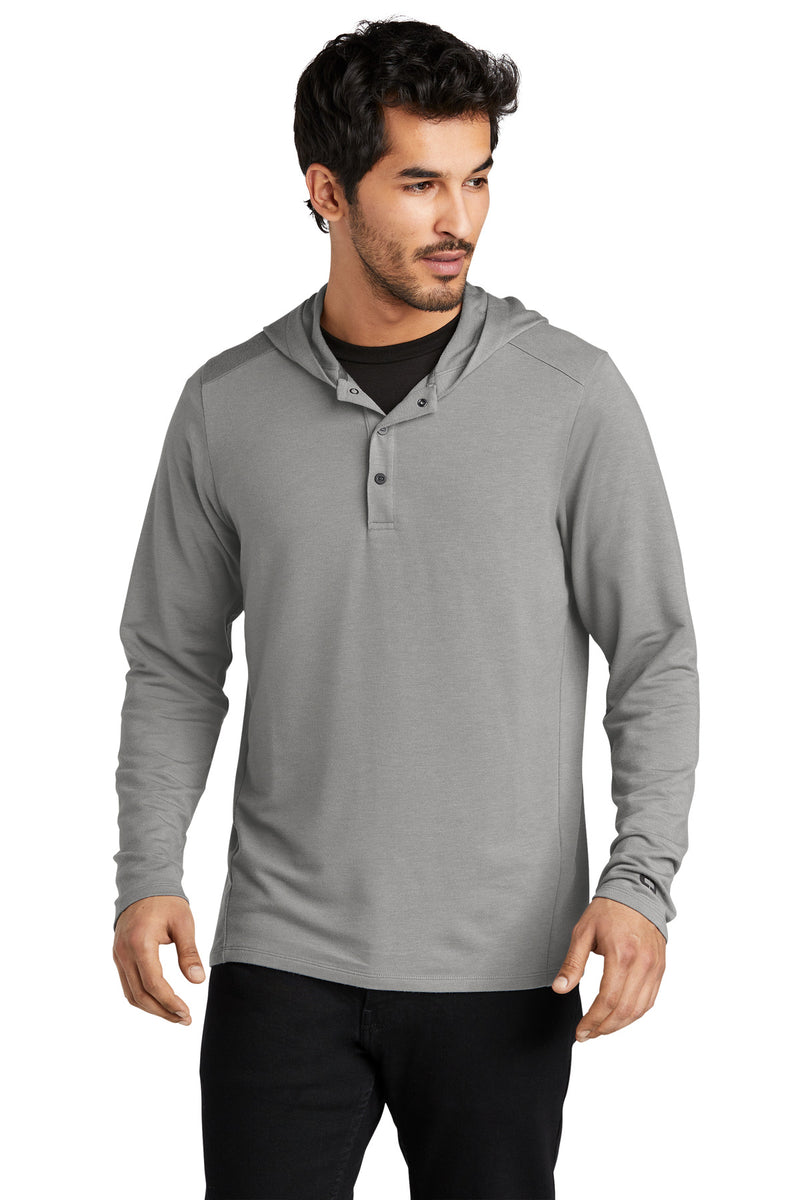 OGIO Luuma Flex Hooded Henley - Petrol Grey Heather