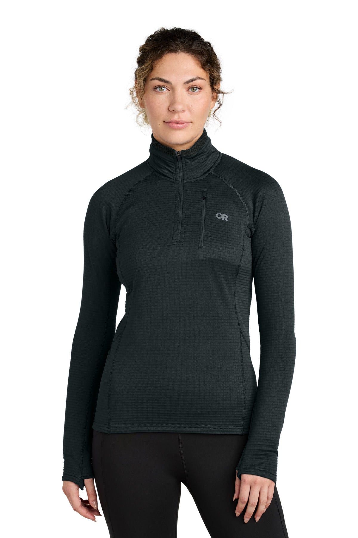 LIMITED EDITION Outdoor Research Women's Tech Grid 1/4-Zip Fleece - Black