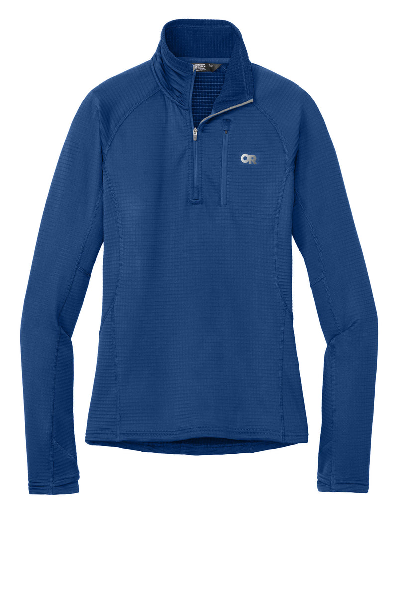 LIMITED EDITION Outdoor Research Women's Tech Grid 1/4-Zip Fleece - Galaxy Blue