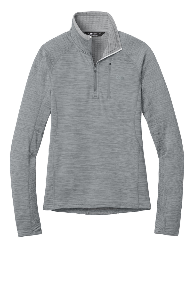 LIMITED EDITION Outdoor Research Women's Tech Grid 1/4-Zip Fleece - Grey Heather