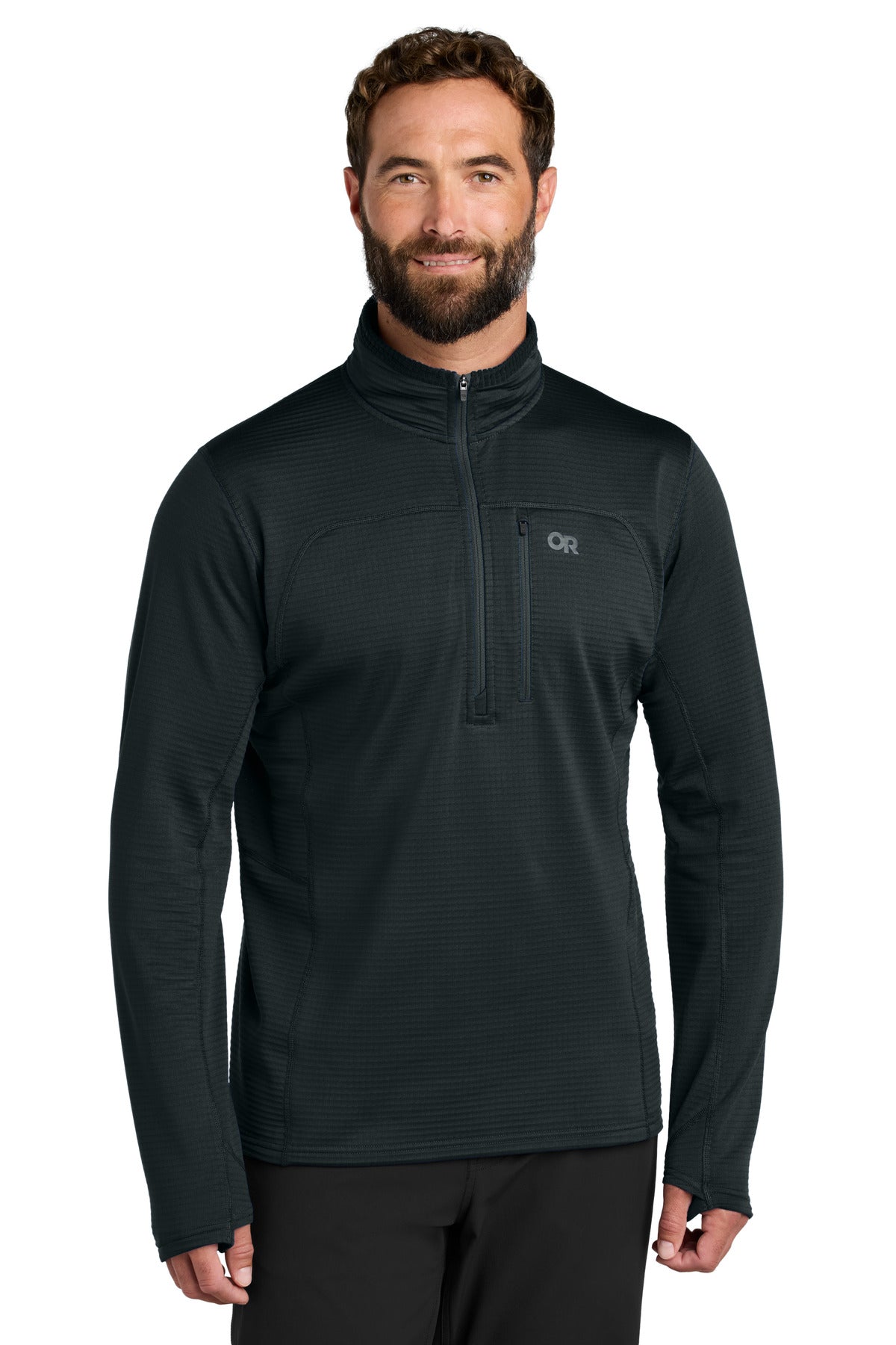 LIMITED EDITION Outdoor Research Tech Grid 1/4-Zip Fleece - Black