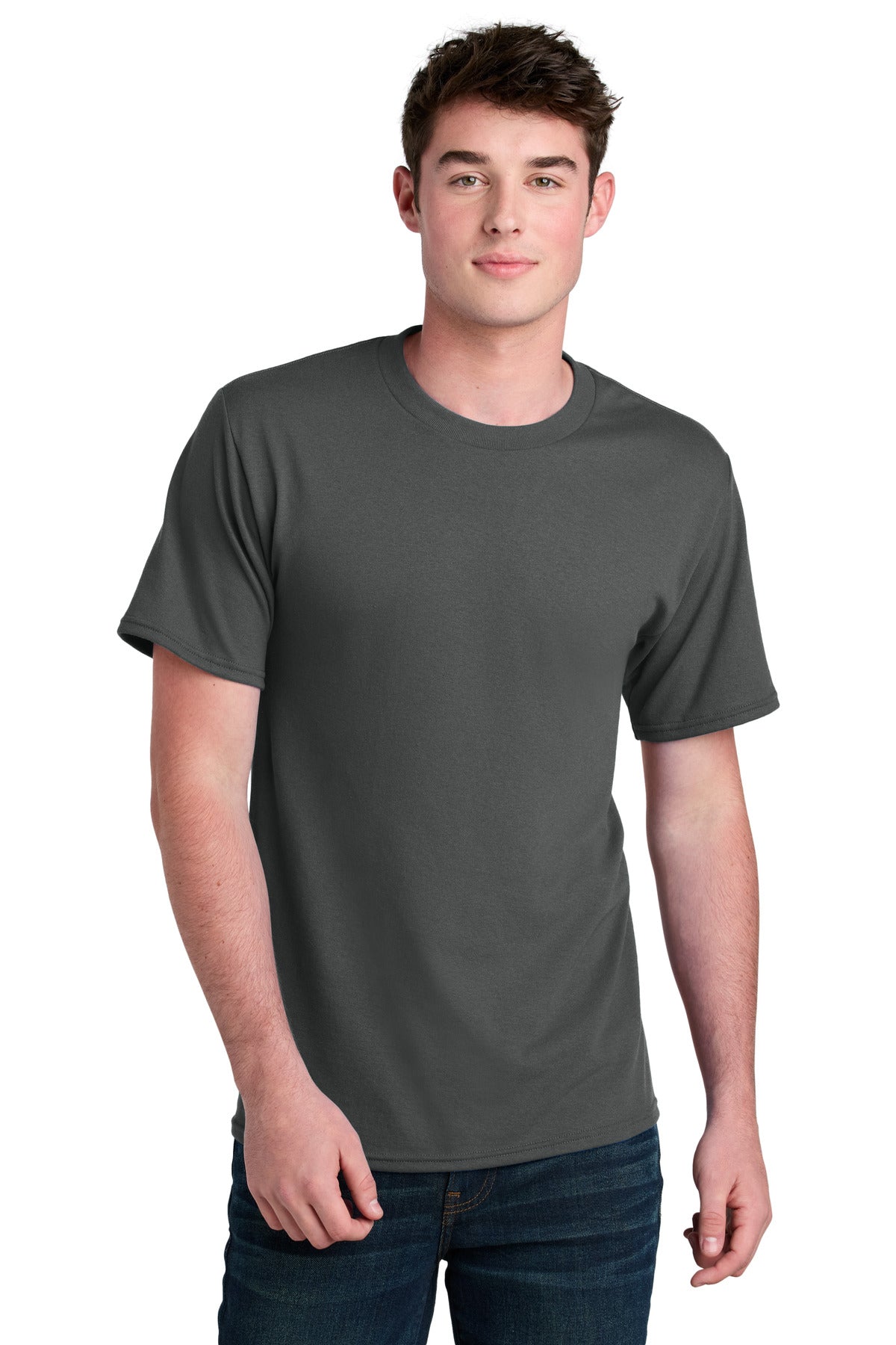 Port & Co Core Blend Recycled Tee - Charcoal