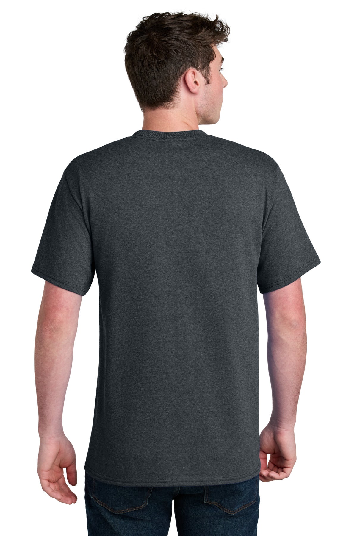 Port & Co Core Blend Recycled Tee - Dark Heather Grey