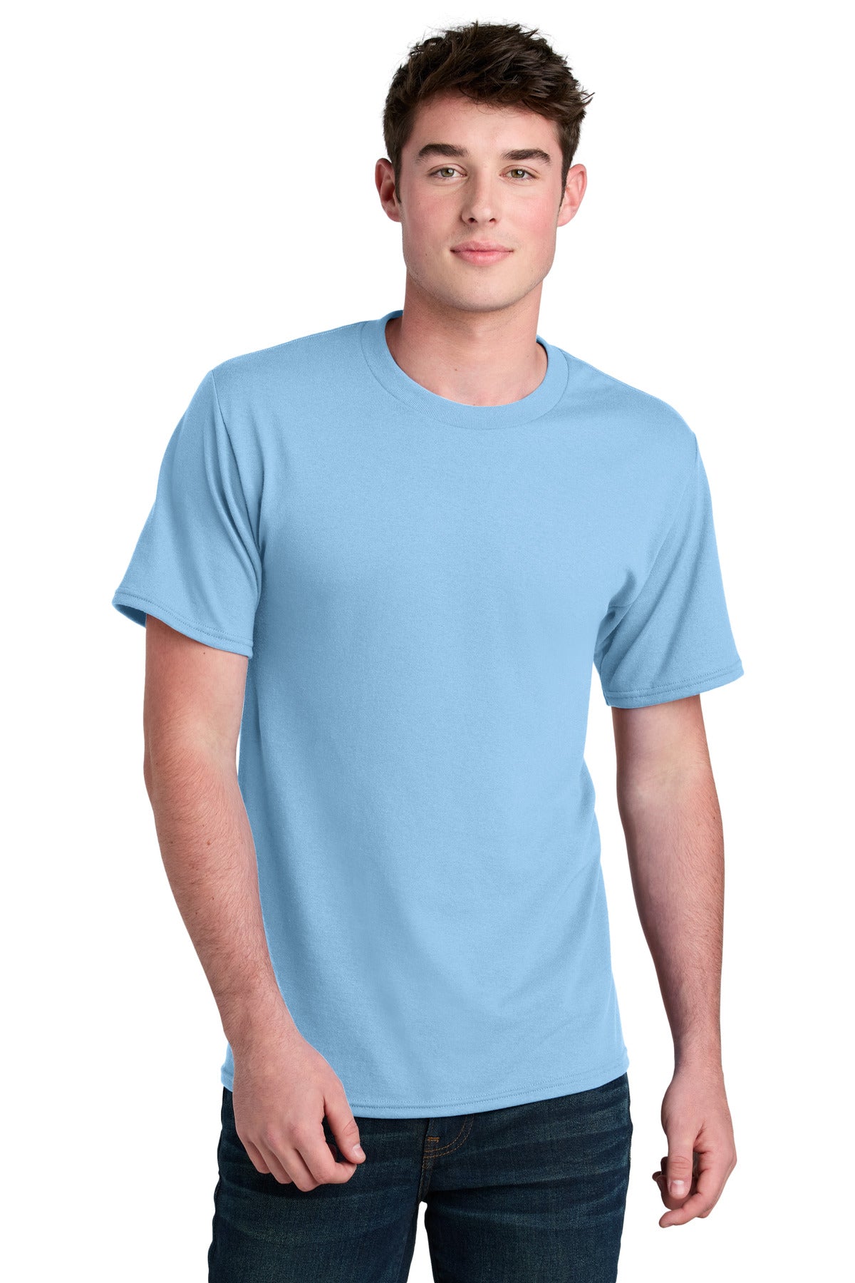Port & Co Core Blend Recycled Tee - Light Blue