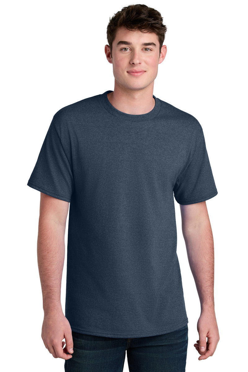 Port & Co Core Blend Recycled Tee - Navy Blue Heather