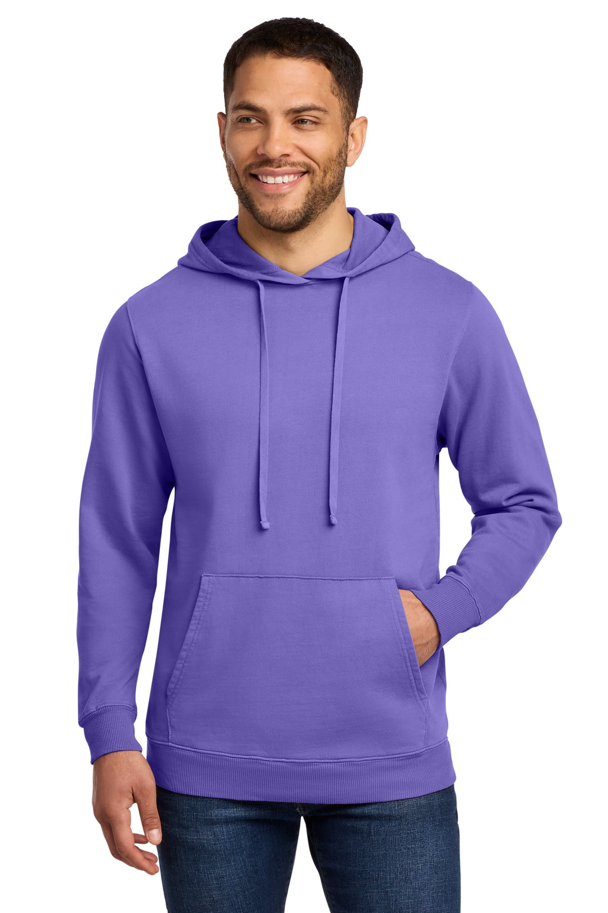 Port & Co Beach Wash Garment-Dyed Pullover Hooded Sweatshirt - Amethyst