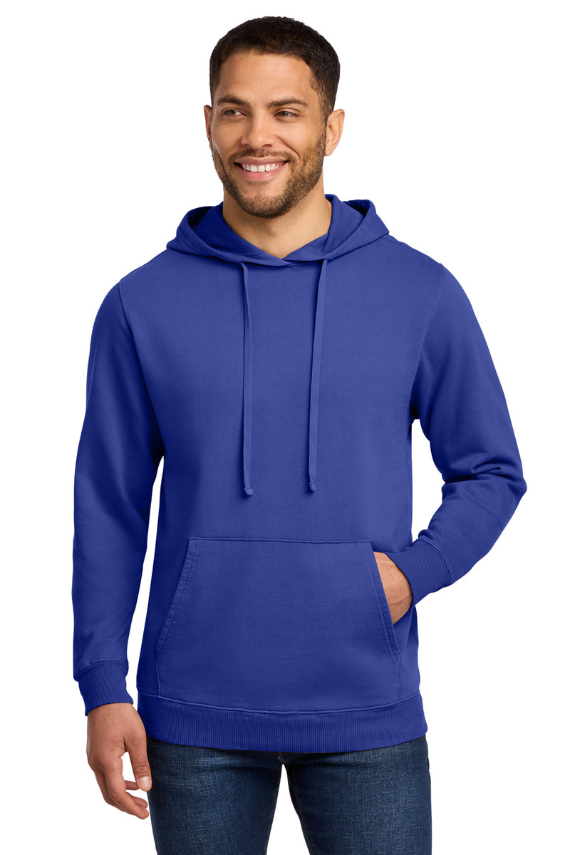 Port & Co Beach Wash Garment-Dyed Pullover Hooded Sweatshirt - Blue Iris