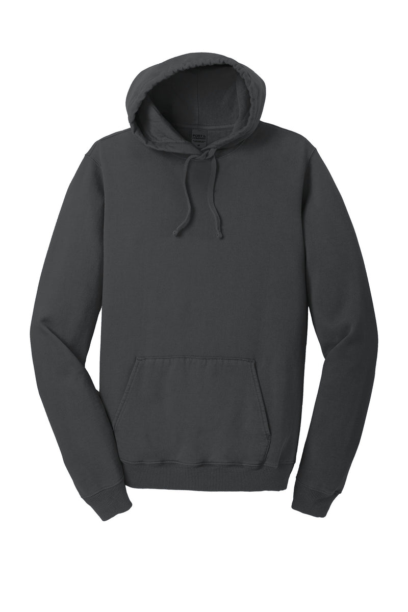 Port & Co Beach Wash Garment-Dyed Pullover Hooded Sweatshirt - Coal