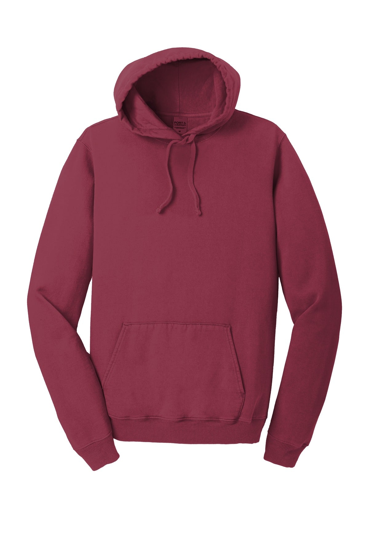Port & Co Beach Wash Garment-Dyed Pullover Hooded Sweatshirt - Merlot
