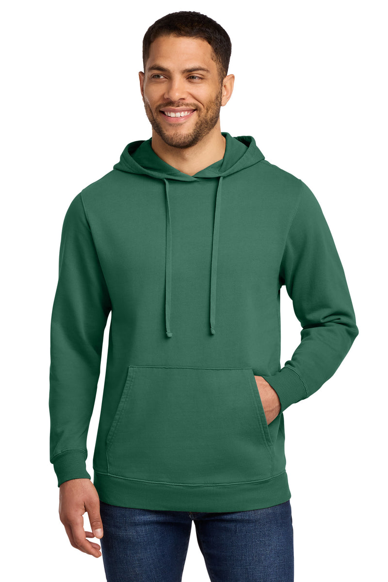 Port & Co Beach Wash Garment-Dyed Pullover Hooded Sweatshirt - Nordic Green