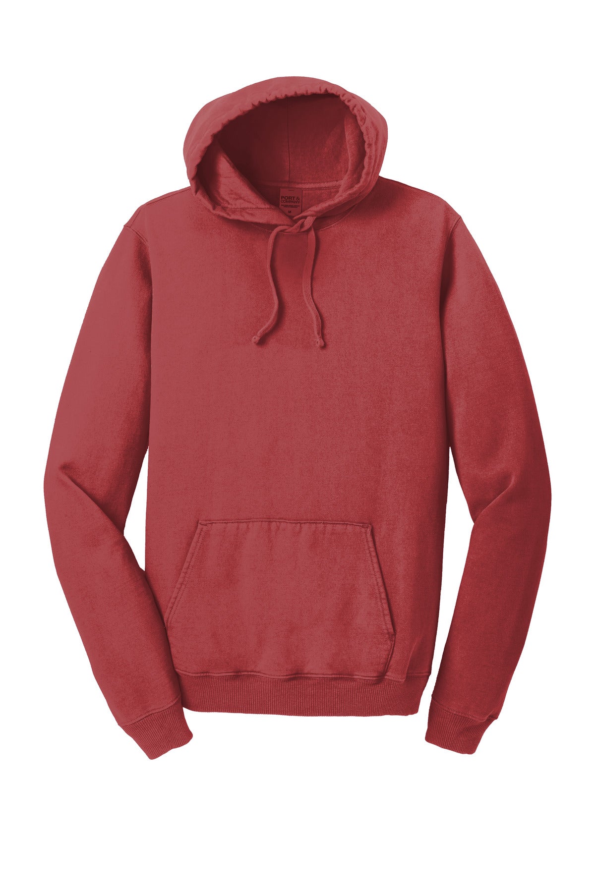 Port & Co Beach Wash Garment-Dyed Pullover Hooded Sweatshirt - Red Rock