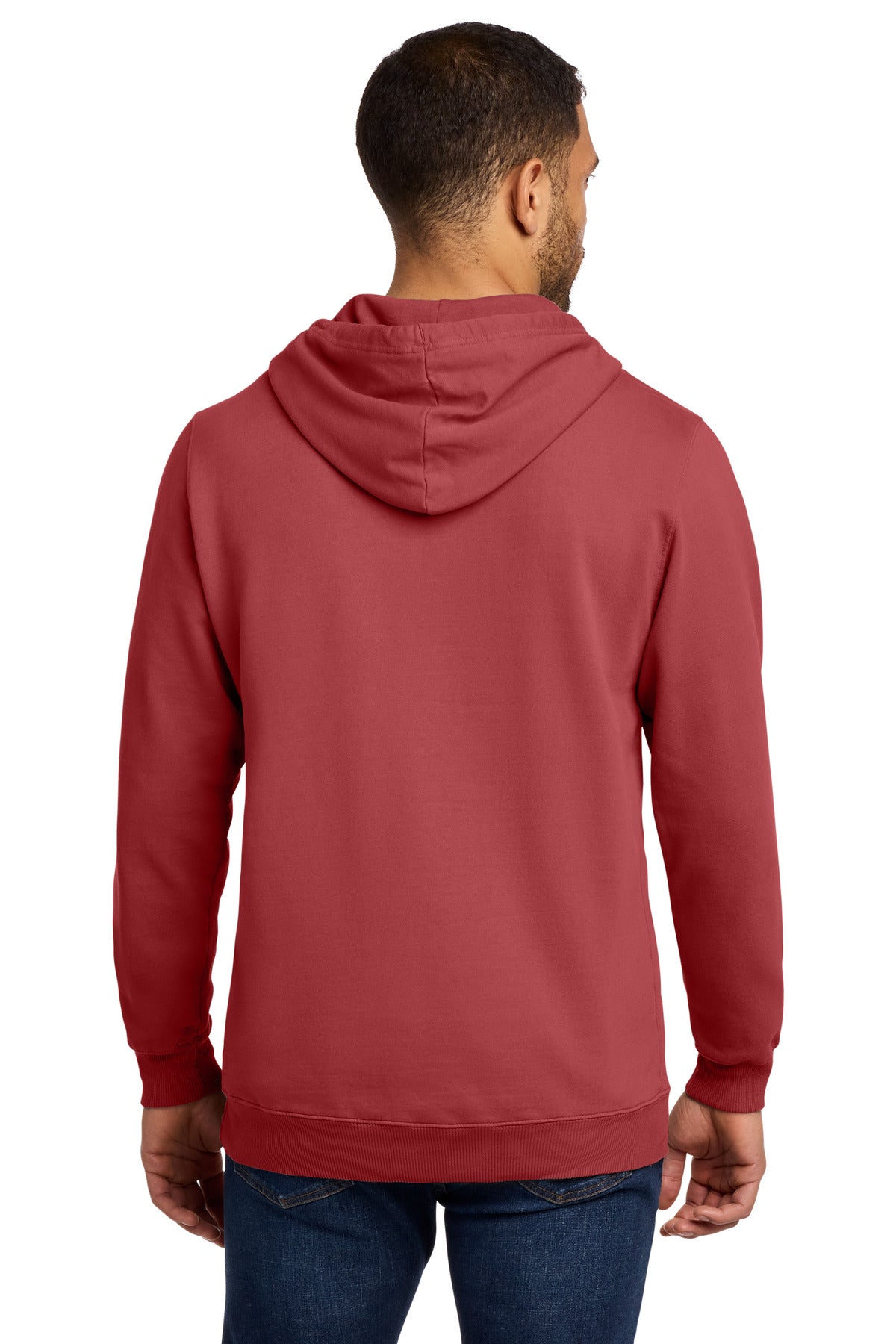 Port & Co Beach Wash Garment-Dyed Pullover Hooded Sweatshirt - Red Rock
