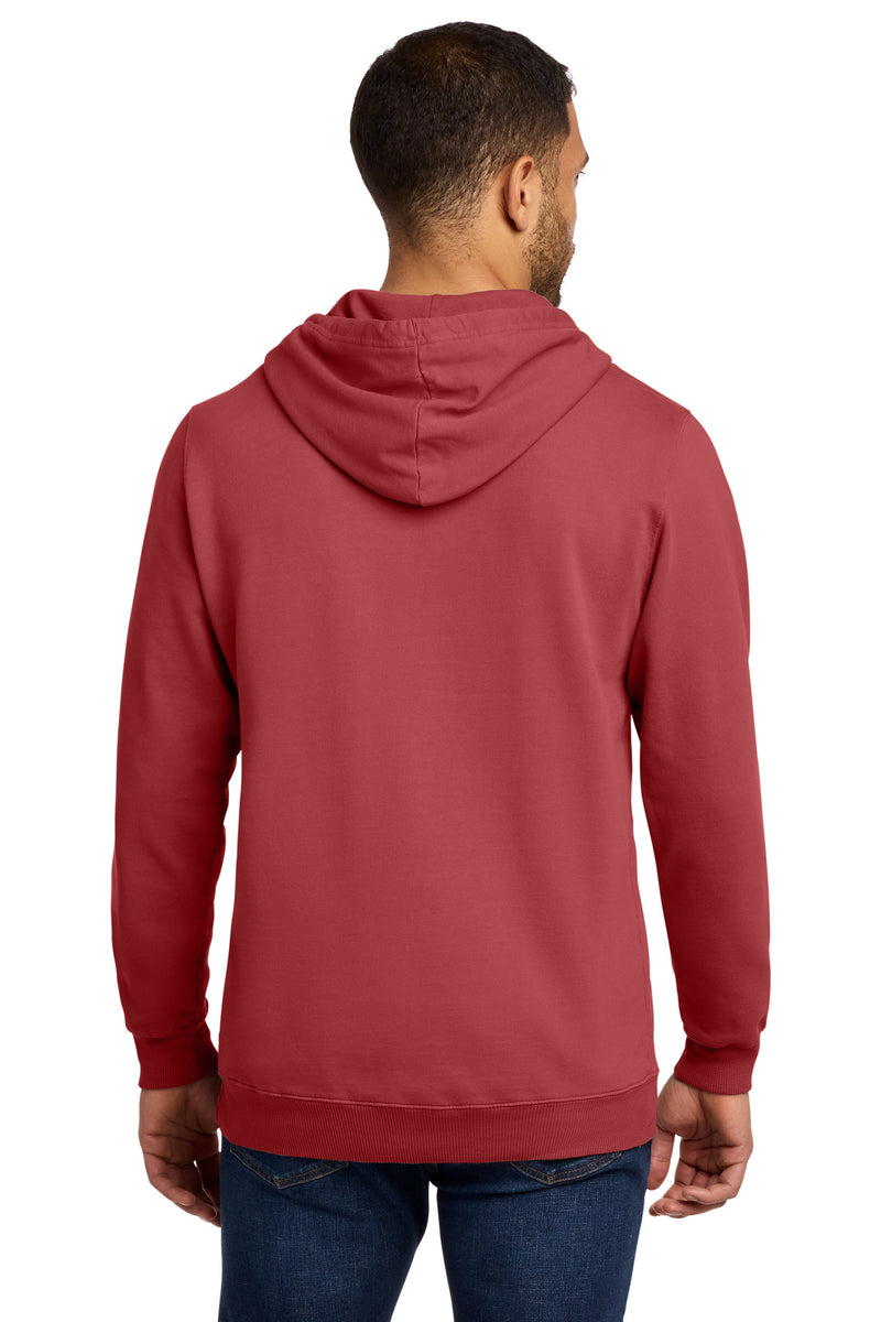 Port & Co Beach Wash Garment-Dyed Pullover Hooded Sweatshirt - Red Rock