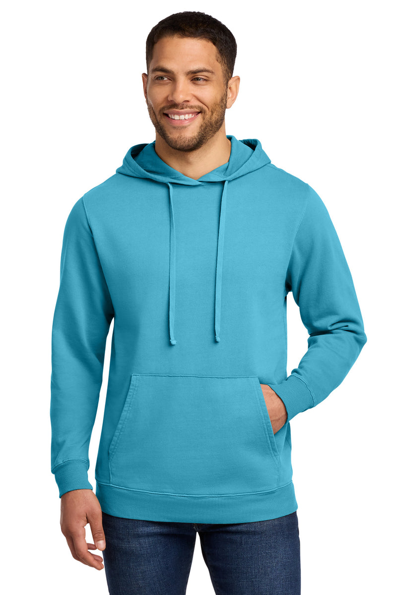 Port & Co Beach Wash Garment-Dyed Pullover Hooded Sweatshirt - Tidal Wave