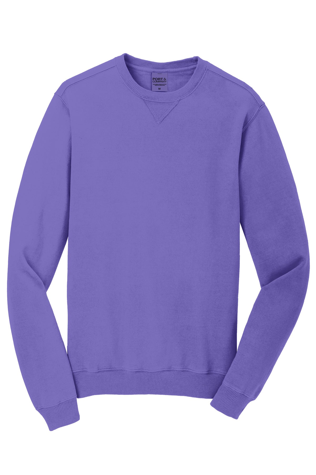 Port & Co Beach Wash Garment-Dyed Crewneck Sweatshirt - Amethyst