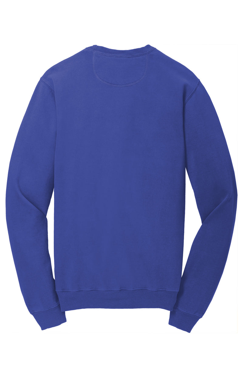 Port & Co Beach Wash Garment-Dyed Crewneck Sweatshirt - Blue Iris