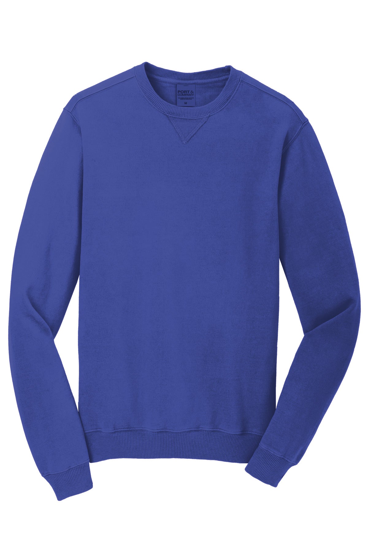 Port & Co Beach Wash Garment-Dyed Crewneck Sweatshirt - Blue Iris