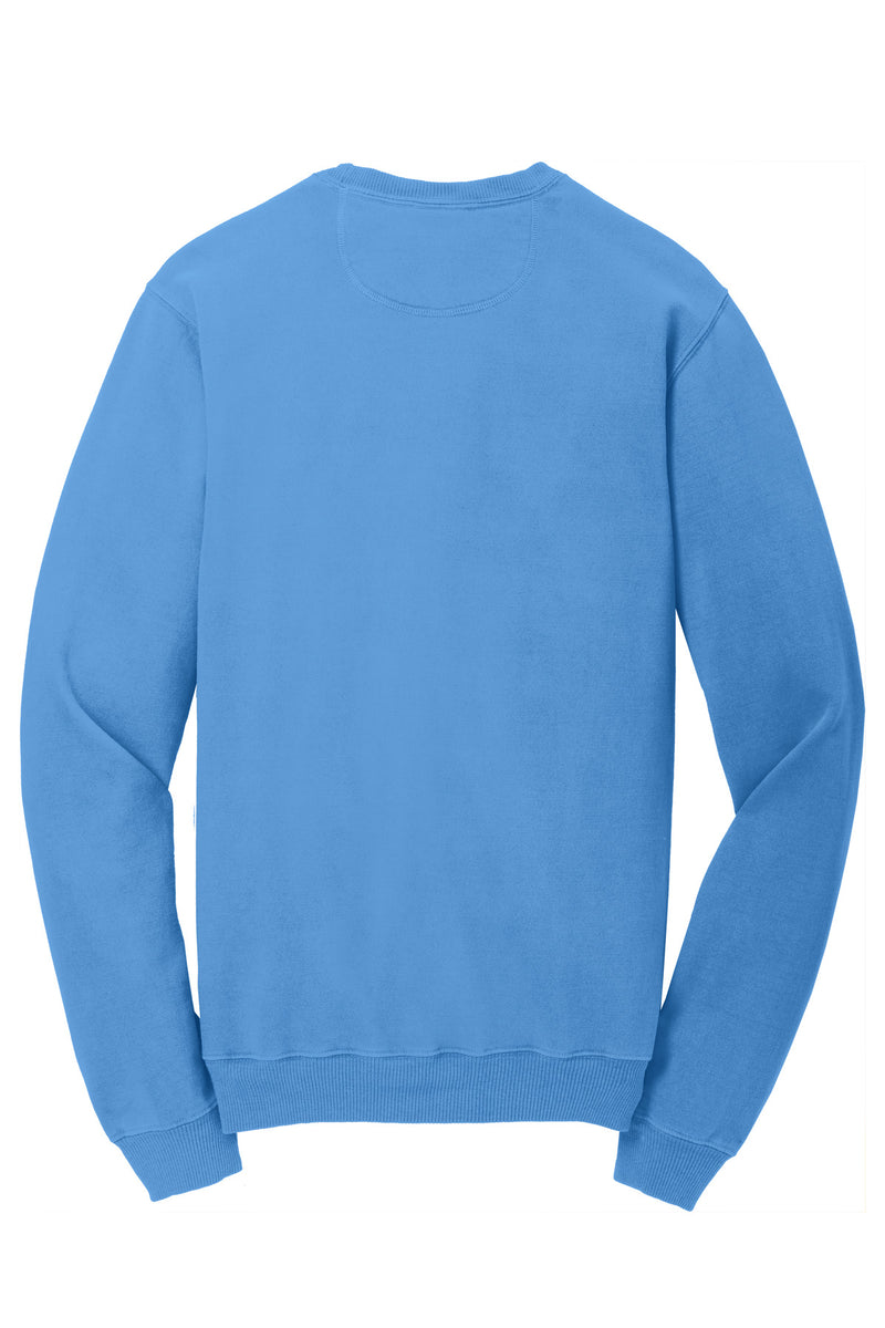 Port & Co Beach Wash Garment-Dyed Crewneck Sweatshirt - Blue Moon