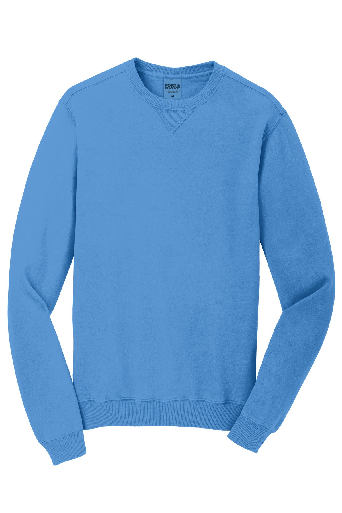 Port & Co Beach Wash Garment-Dyed Crewneck Sweatshirt - Blue Moon