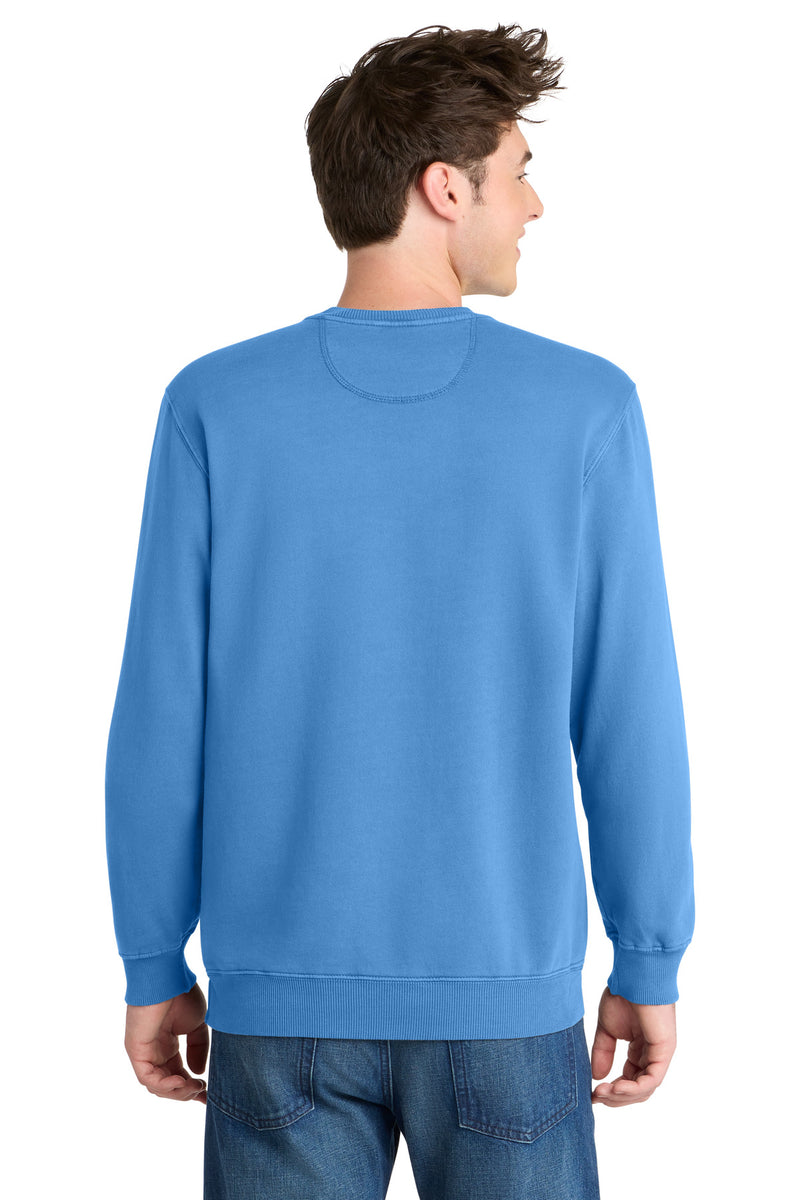 Port & Co Beach Wash Garment-Dyed Crewneck Sweatshirt - Blue Moon