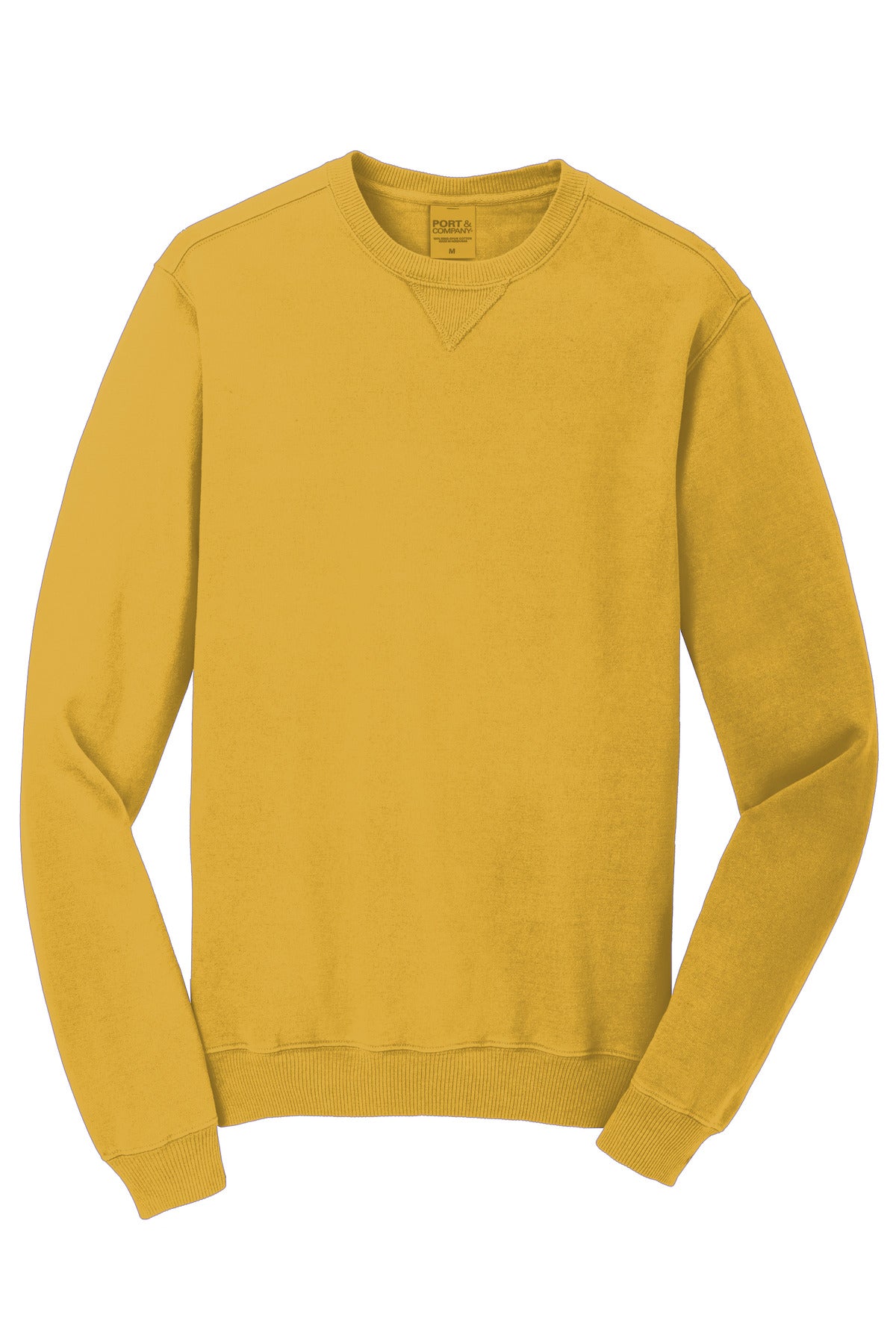 Port & Co Beach Wash Garment-Dyed Crewneck Sweatshirt - Dijon