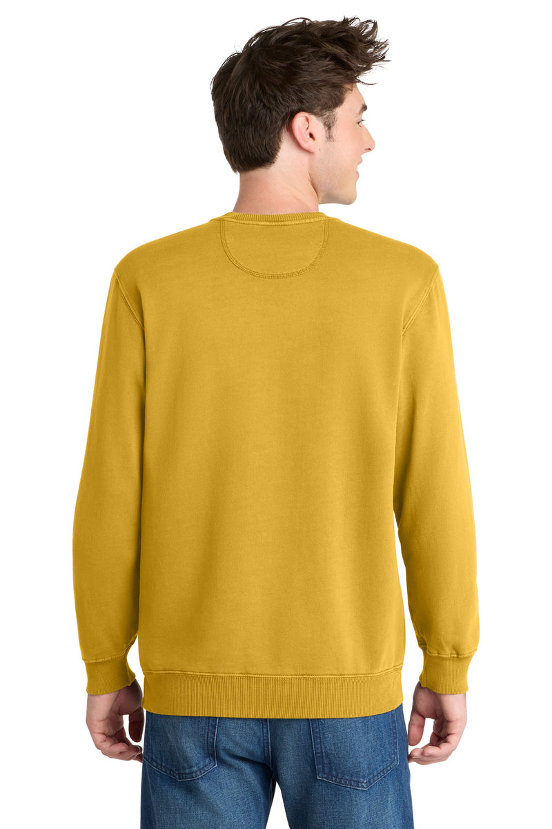 Port & Co Beach Wash Garment-Dyed Crewneck Sweatshirt - Dijon