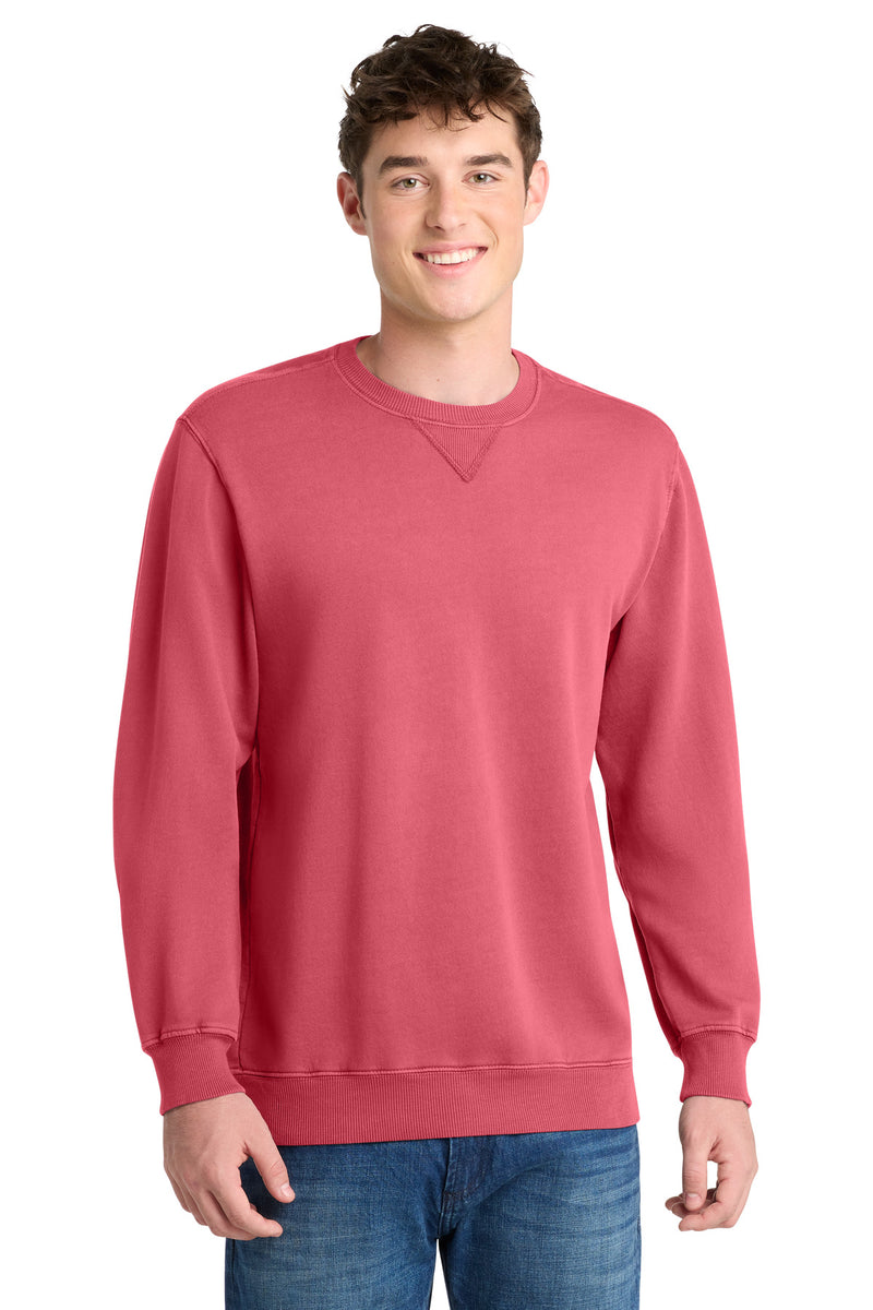 Port & Co Beach Wash Garment-Dyed Crewneck Sweatshirt - Fruit Punch