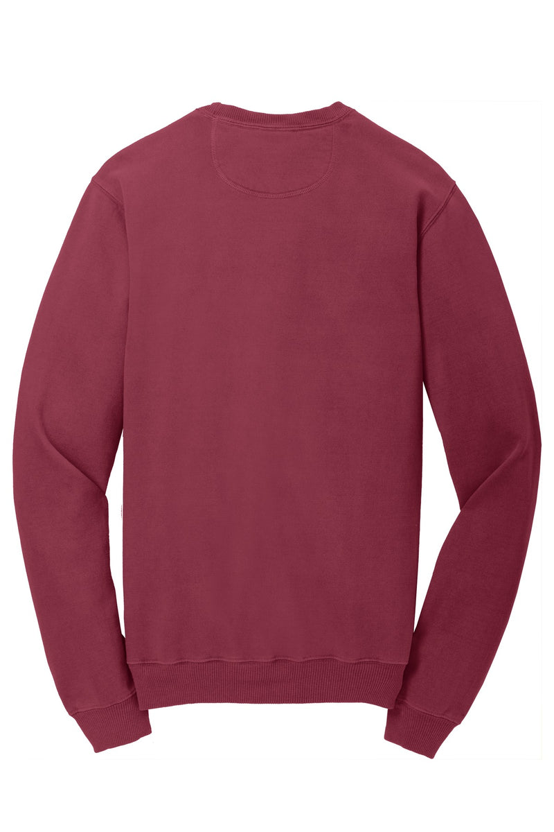 Port & Co Beach Wash Garment-Dyed Crewneck Sweatshirt - Merlot