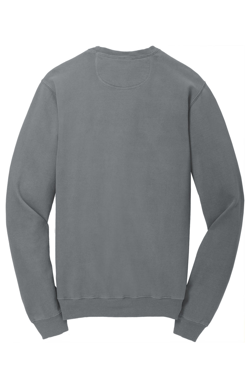Port & Co Beach Wash Garment-Dyed Crewneck Sweatshirt - Pewter