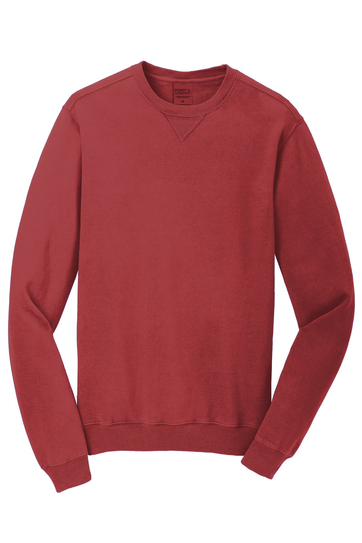 Port & Co Beach Wash Garment-Dyed Crewneck Sweatshirt - Red Rock