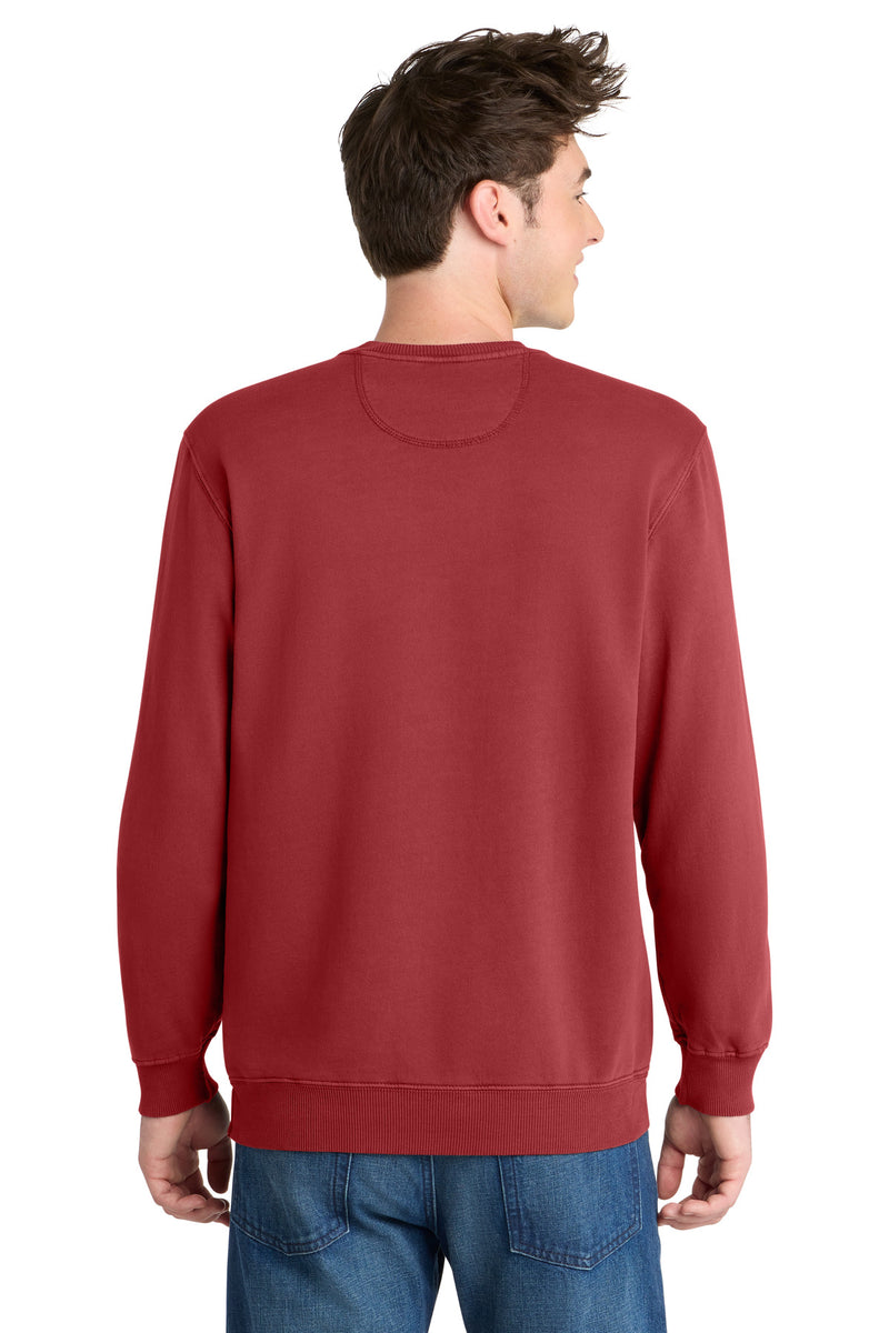 Port & Co Beach Wash Garment-Dyed Crewneck Sweatshirt - Red Rock