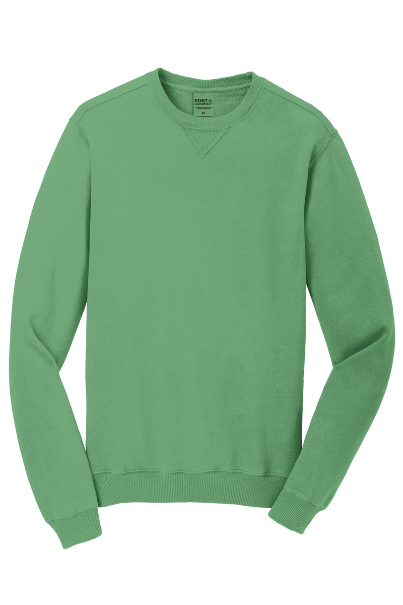 Port & Co Beach Wash Garment-Dyed Crewneck Sweatshirt - Safari