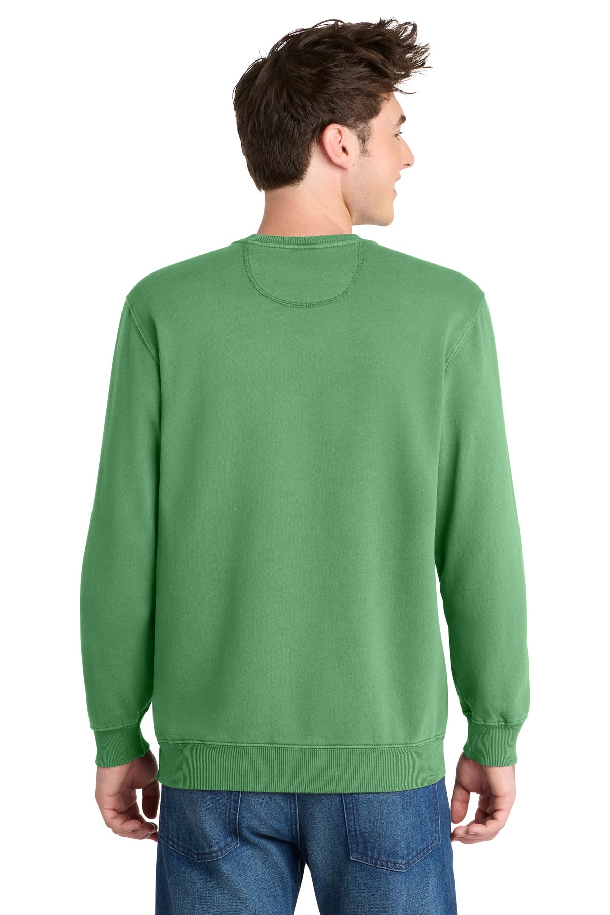 Port & Co Beach Wash Garment-Dyed Crewneck Sweatshirt - Safari