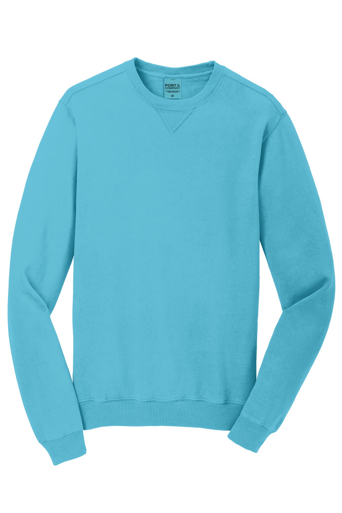 Port & Co Beach Wash Garment-Dyed Crewneck Sweatshirt - Tidal Wave