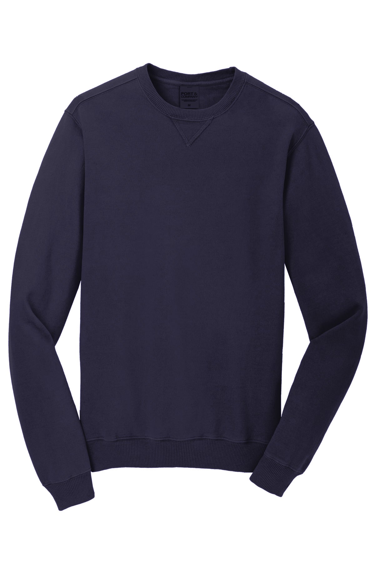 Port & Co Beach Wash Garment-Dyed Crewneck Sweatshirt - True Navy